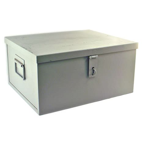 metal storage box ebay|metal utility box with lid.